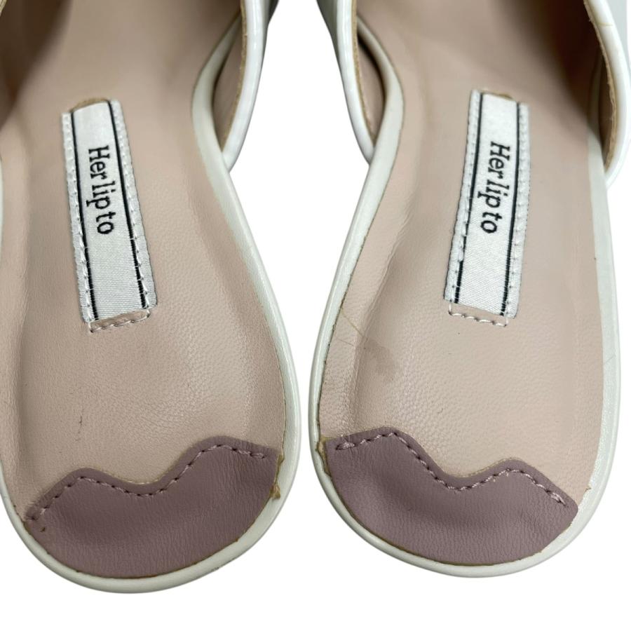 Her lip to ハーリップトゥ Her lip to Toe Mules サンダル アイボリー