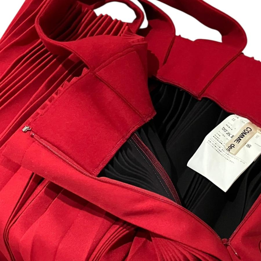 コムデギャルソン COMME des GARCONS 25AW プリーツ吊りスカート GP-A004 レッド サイズ：Sの画像