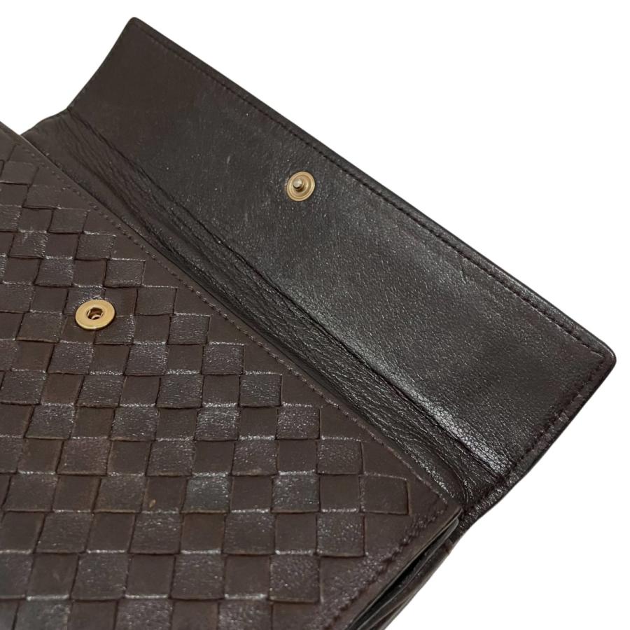 BOTTEGA VENETA イントレチャート 長財布 二つ折り ダークブラウン BOTTEGA VENETA（ボッテガ・ヴェネタ） 【イントレチャート】 イントレ