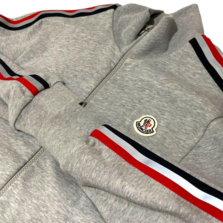 【美品】MONCLER パーカー マグリア トリコロール フルジップ グレー M MONCLER（モンクレール） 【MAGLIA CARDIGAN】 トリコロールライン