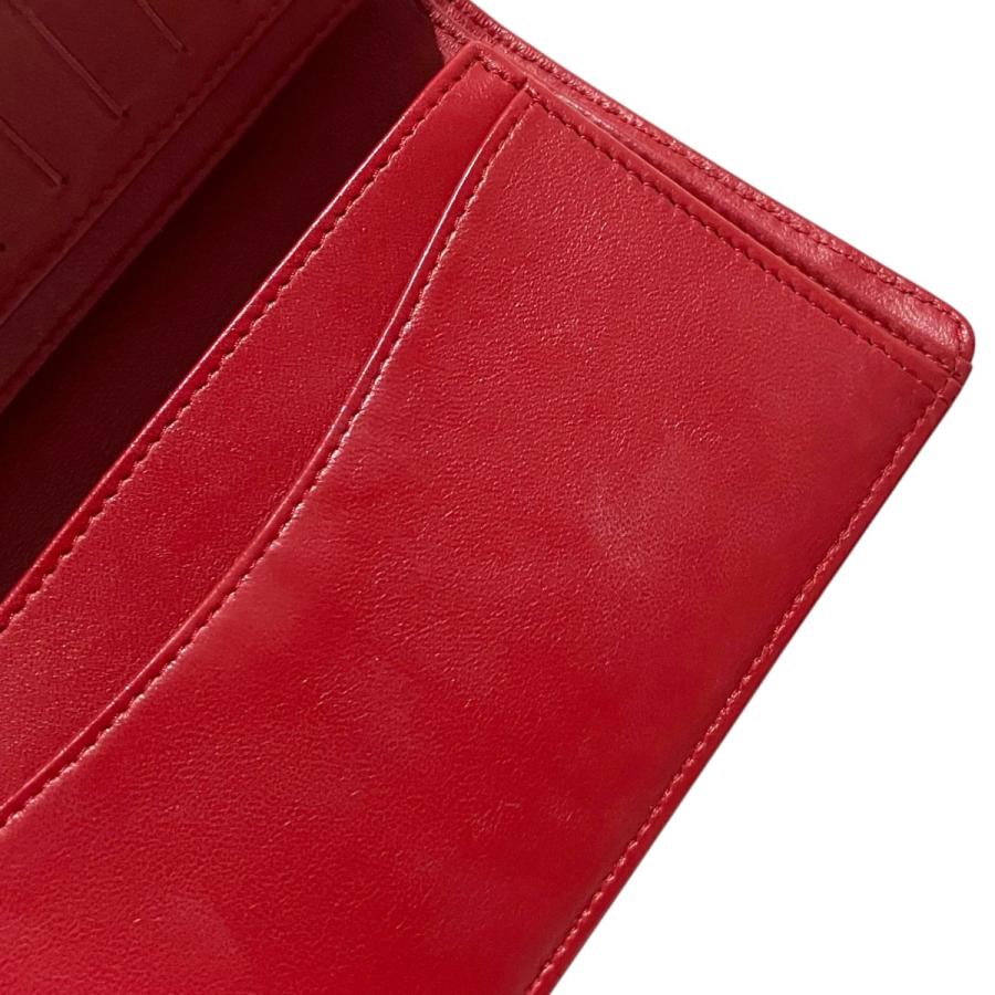 CHANEL（シャネル） 【マトラッセ】 2つ折り財布 レッド
