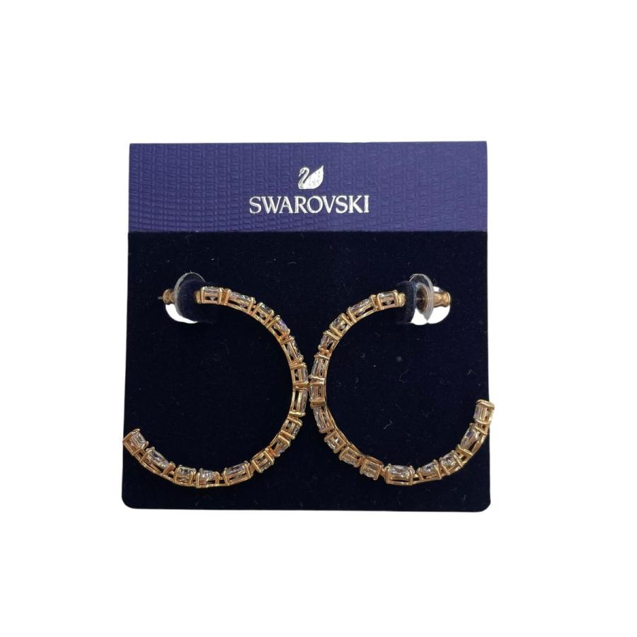 スワロフスキー　フープピアス ローズゴールド　箱・袋付きSWAROVSKI 新品 SWAROVSKI（スワロフスキー） フープピアス ローズゴールド