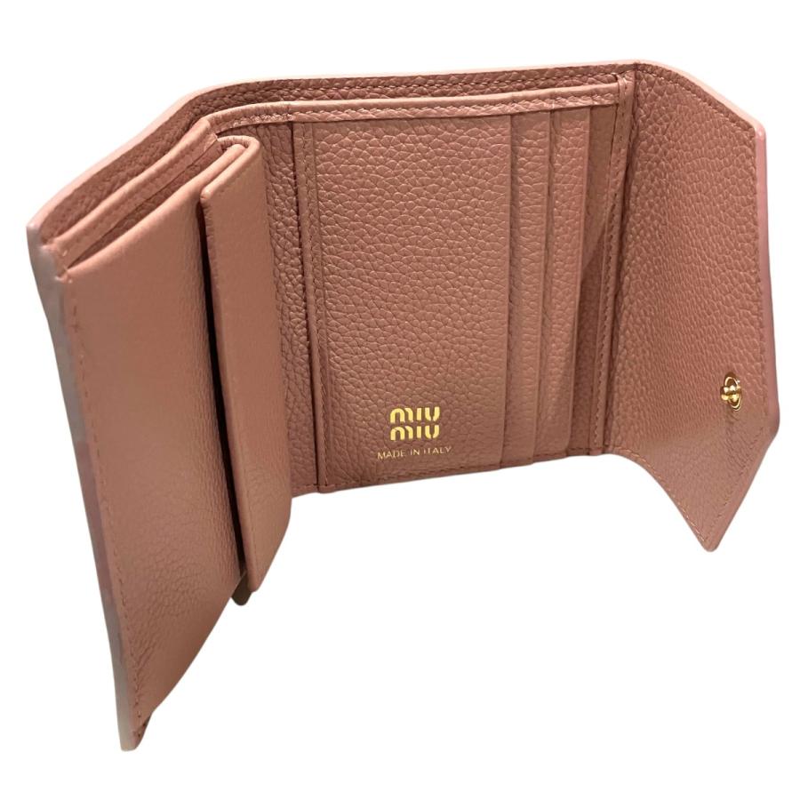 miu miu（ミュウミュウ） MIU MIU 3つ折り財布 5MH040 ピンク