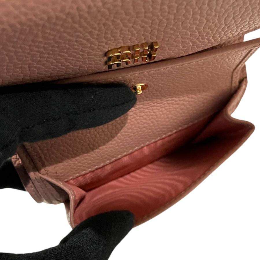 miu miu（ミュウミュウ） MIU MIU 3つ折り財布 5MH040 ピンク