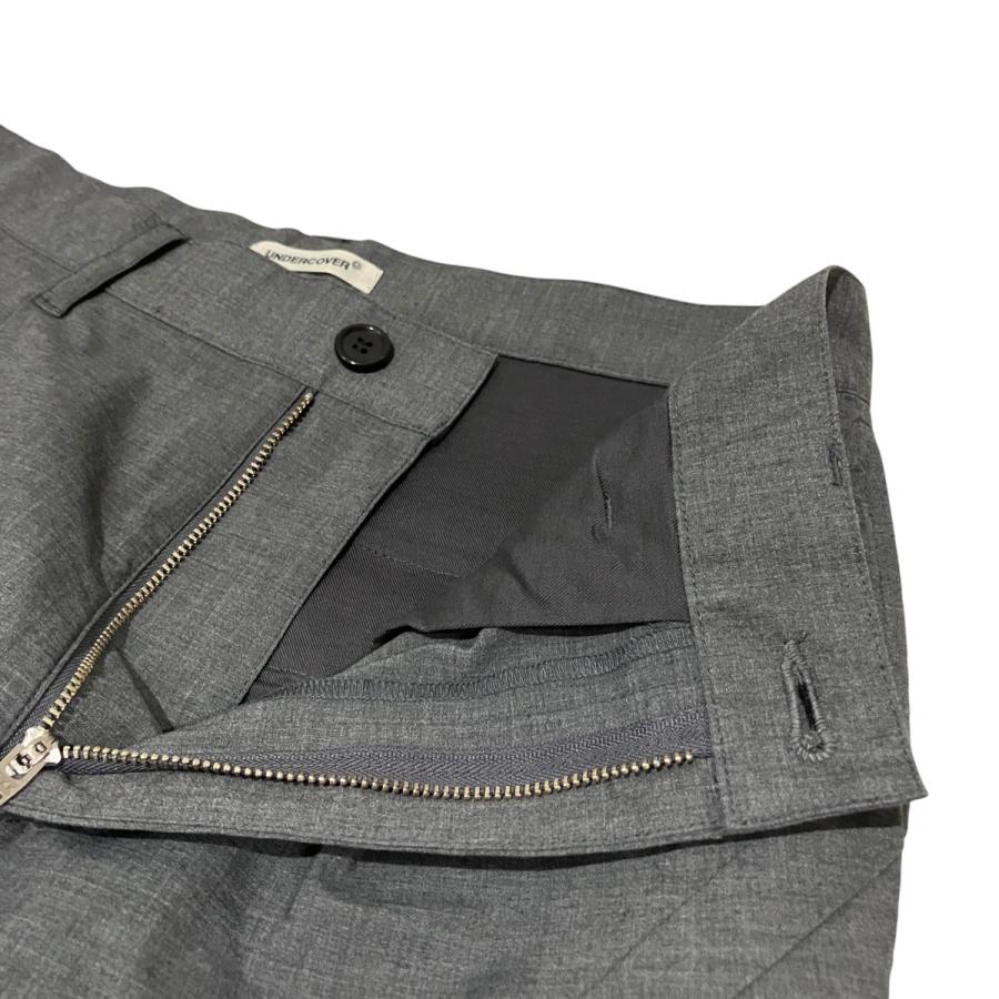 アンダーカバー undercover 22aw 裾zip スラックス　グレー2 UNDERCOVER（アンダーカバー） 【Pe／Co ストレッチウェザーランダム