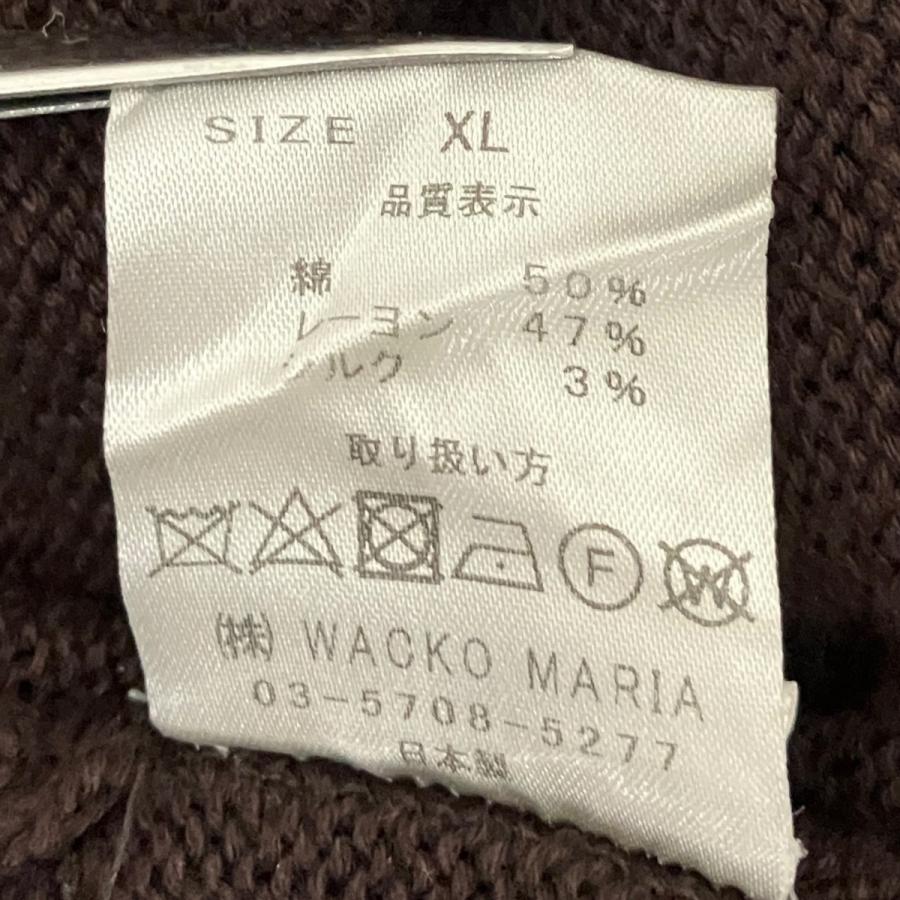WACKO MARIA（ワコマリア） シルク混カーディガン ブラウン サイズ：XL