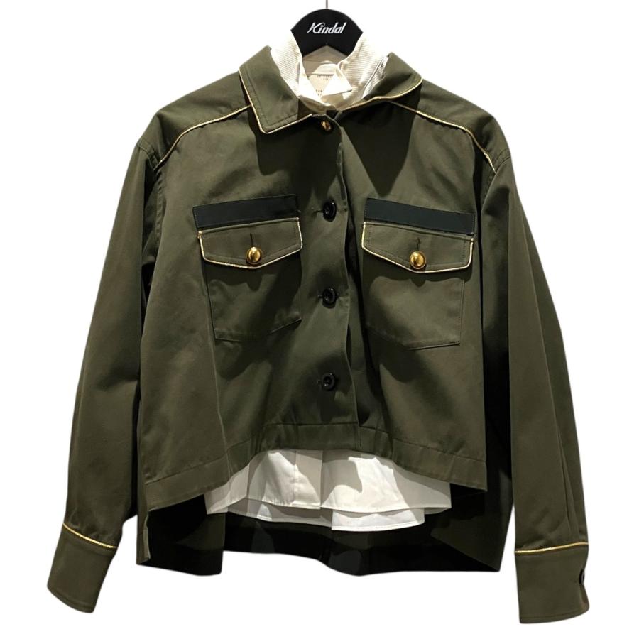 sacai（サカイ） ドッキングジャケット 20-04850 カーキ×ホワイト
