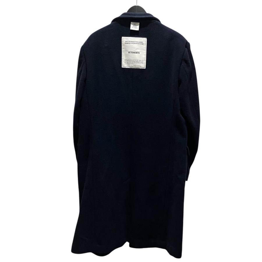 ヴェトモン VETEMENTS スタンドカラーコート ネイビー サイズ：XS