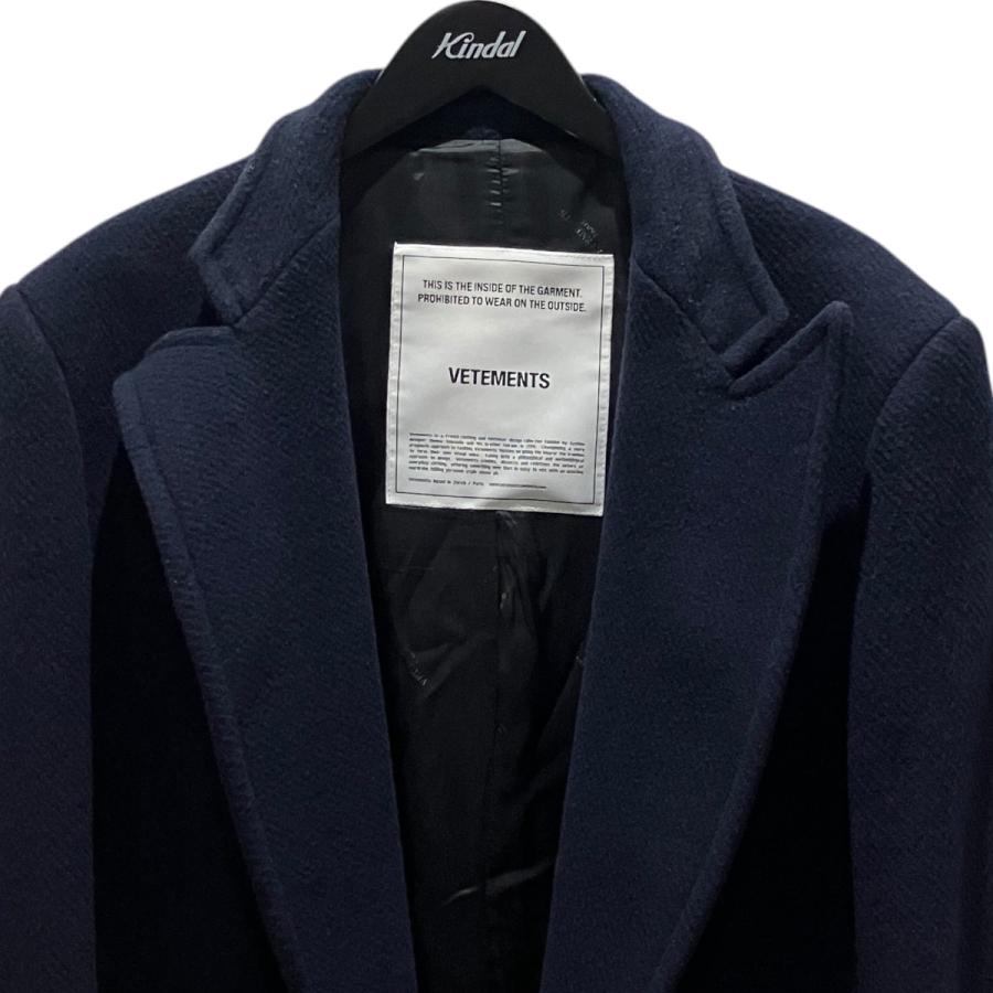 ヴェトモン VETEMENTS スタンドカラーコート ネイビー サイズ：XS
