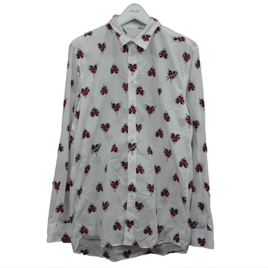 GIVENCHY 【2月21日値下】GIVENCHY BM609D11H7 ハート総柄シャツ  