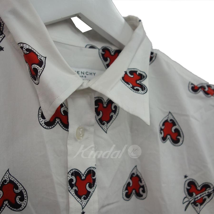 GIVENCHY 【2月21日値下】GIVENCHY BM609D11H7 ハート総柄シャツ  