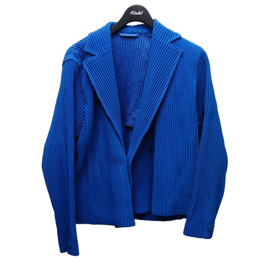 配送員設置送料無料 Homme Plisse Issey Miyake ss プリーツダブルジャケット ブルー サイズ 1 新宿店 期間限定開催 Www Skylanceronline Com