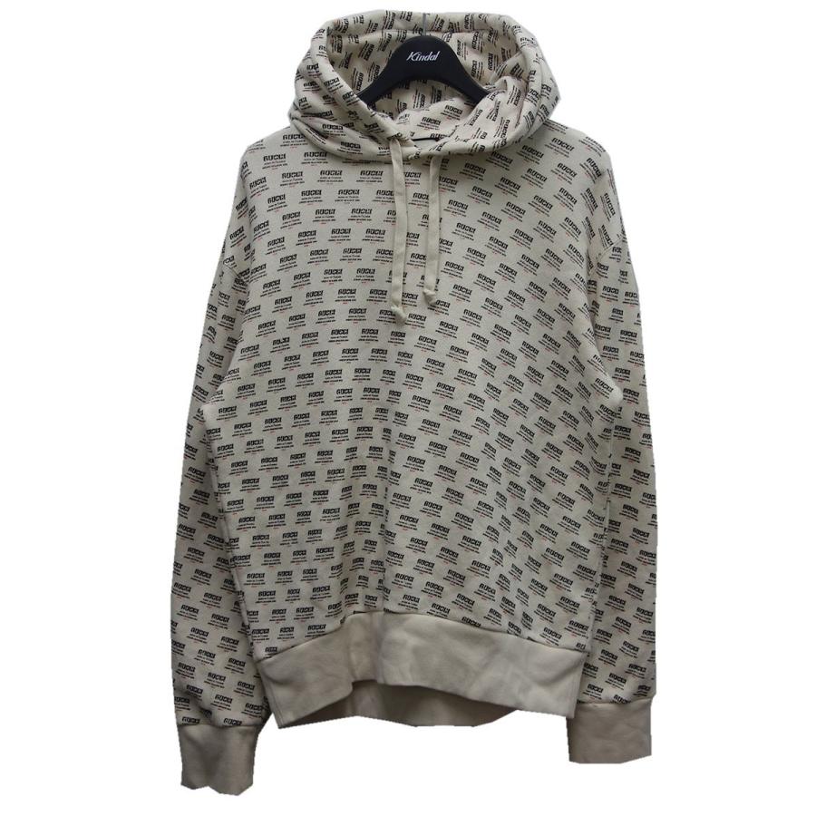 Gucci スタンプロゴ総柄プルオーバーパーカー アイボリー サイズ S 原宿店 ブランド古着カインドオル 通販 Yahoo ショッピング