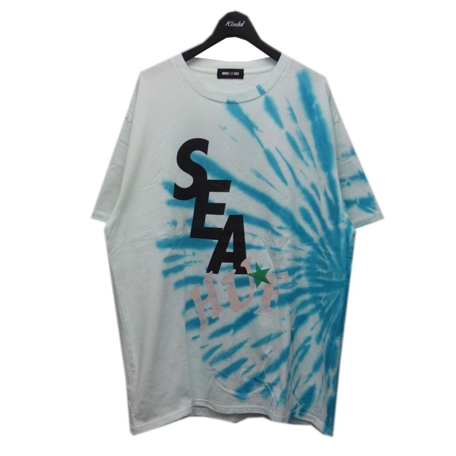 WIND AND SEA × HUF タイダイ染めTシャツ ブルー×ホワイト サイズ：L (新宿店) 220329｜kindal