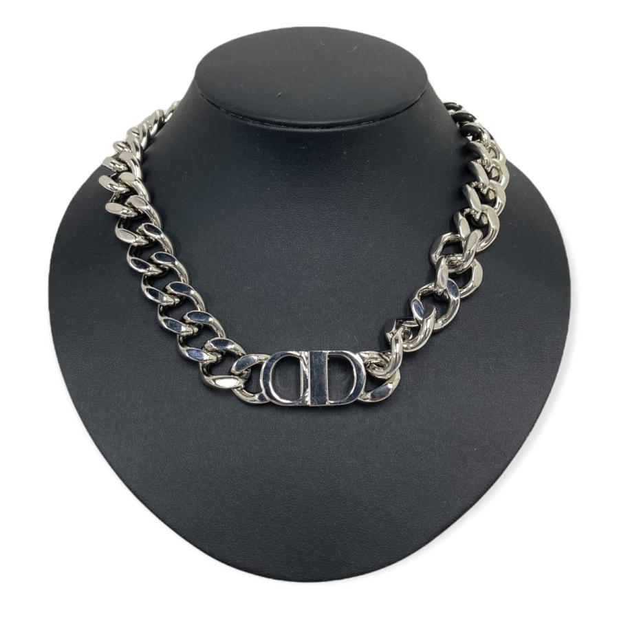 値下げ】DIOR CD ICONチェーンリンクネックレス シルバー サイズ 値下げ】DIOR CD ICONチェーンリンクネックレス シルバー サイズ