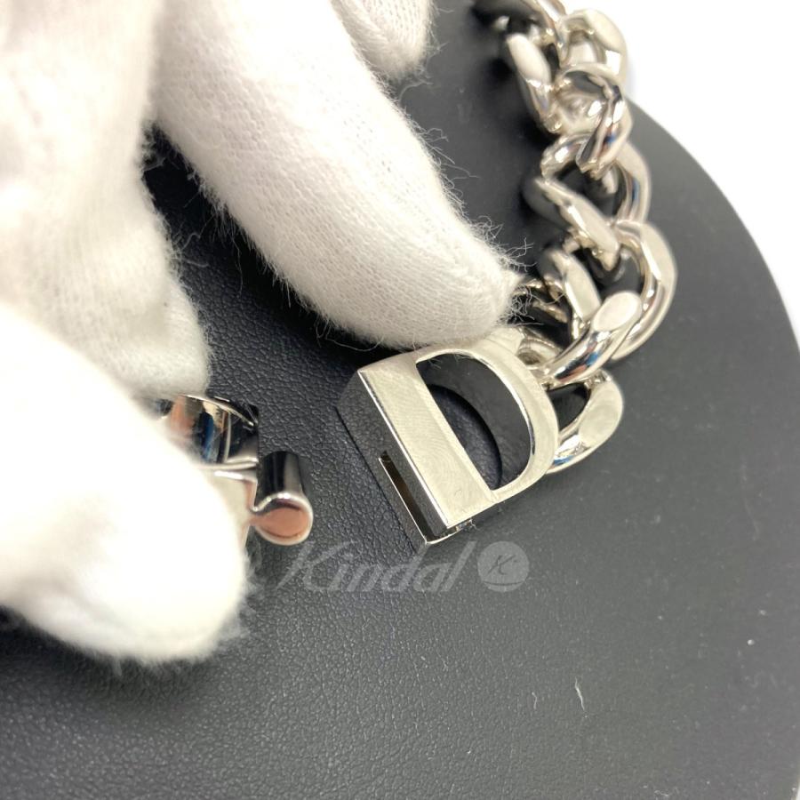 値下げ】DIOR CD ICONチェーンリンクネックレス シルバー サイズ 値下げ】DIOR CD ICONチェーンリンクネックレス シルバー サイズ