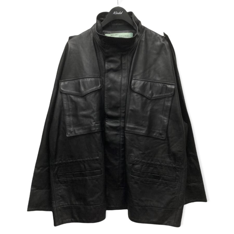 offwhiteアロー入りレザージャケット