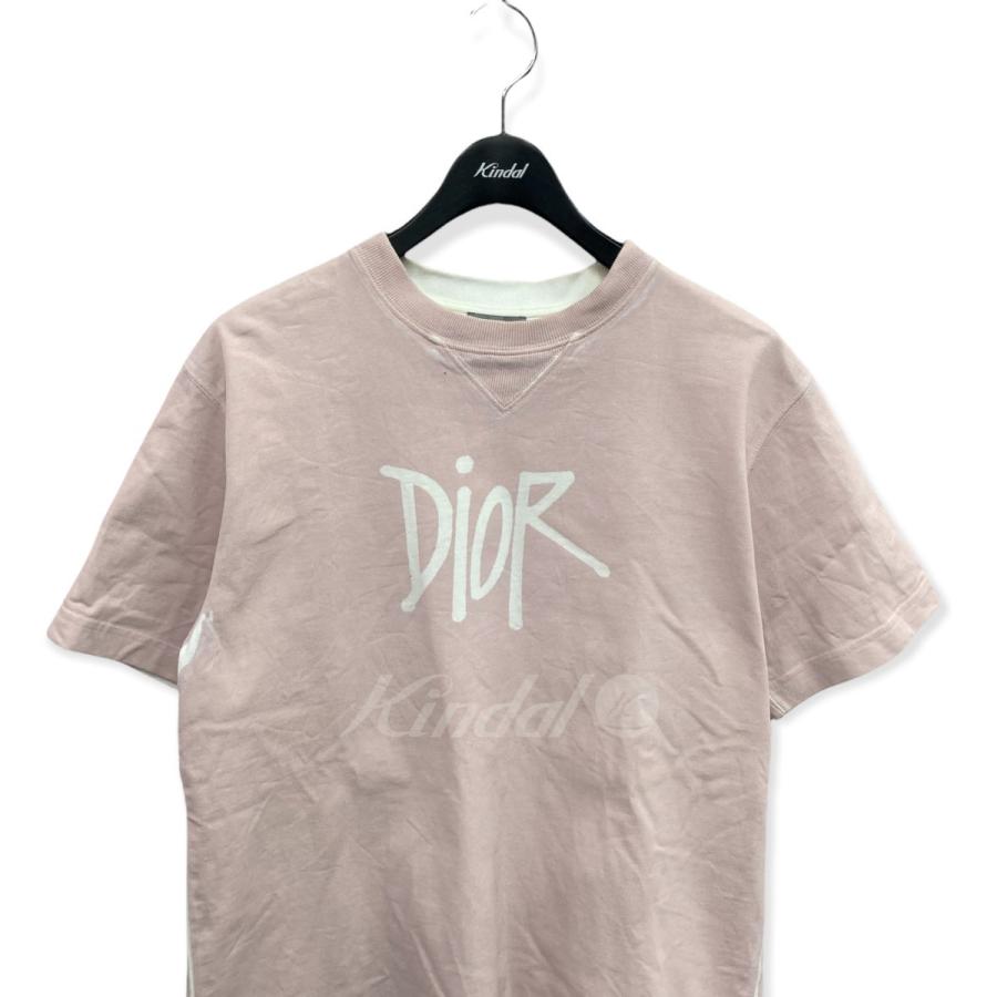 値下げ】Dior 「DIOR AND SHAWN」ロゴプリントTシャツ ピンク