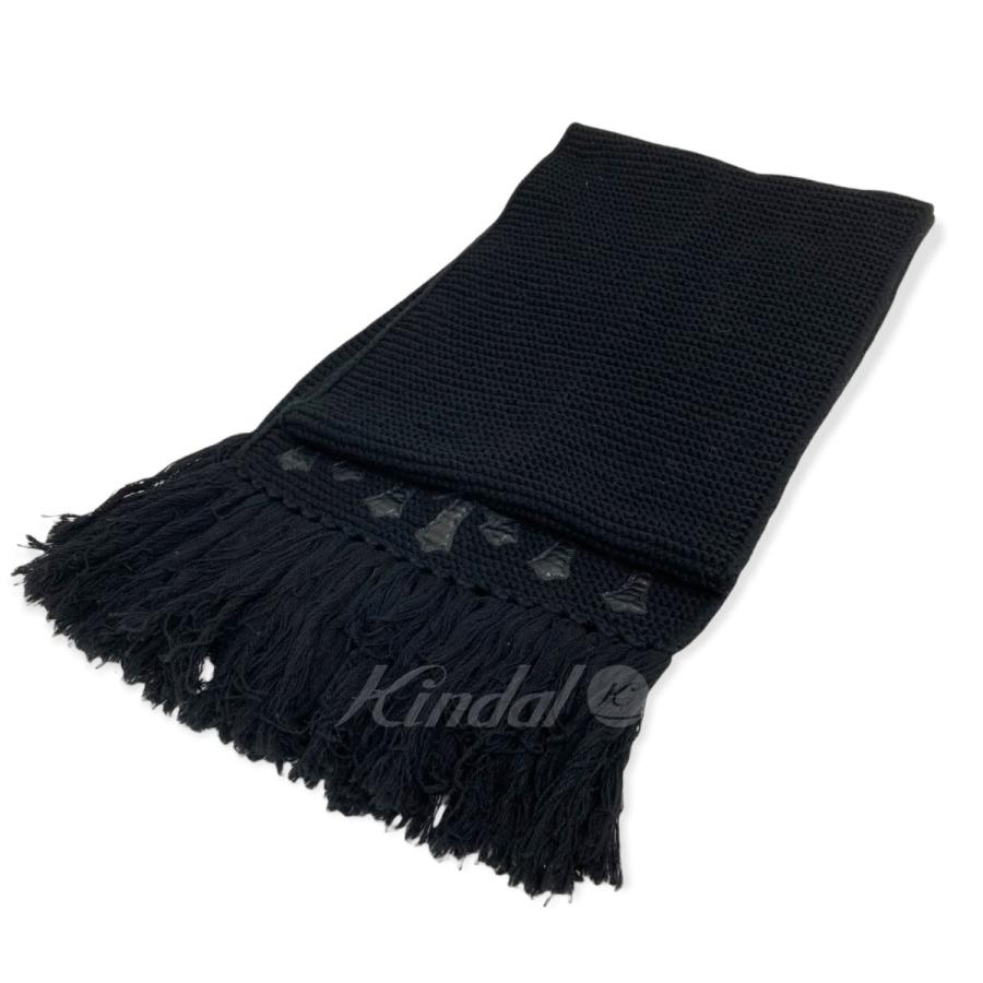 CHROME HEARTS 【値下げ】CHROME レザークロスパッチフリンジマフラー  