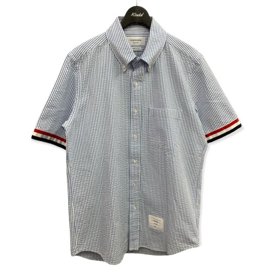 人気【THOM BROWNE】トリミング テクスチャー コットン 半袖T resize_image.php?image=