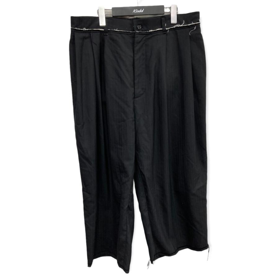 CAMIEL FORTGENS 「pleated suit pants」カットオフワイドパンツ 