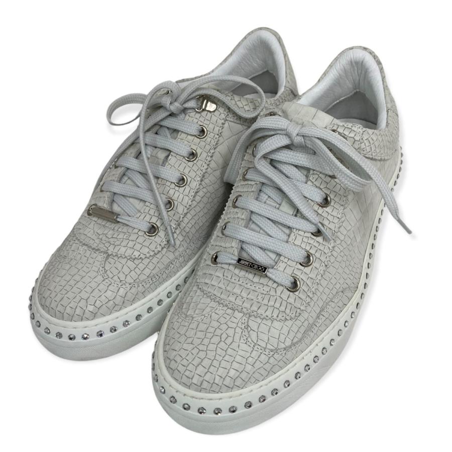 JIMMY CHOO 【値下げ】JIMMY 「CHOO ACE CRX」クロコ型押しビジュー 