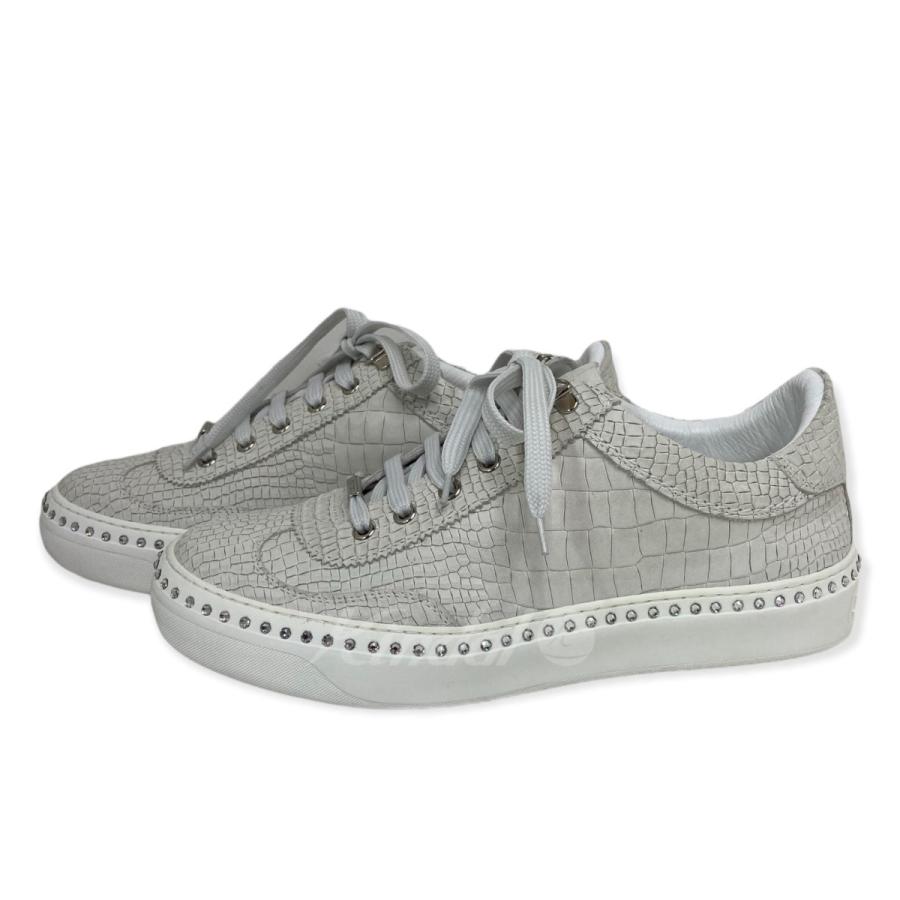 JIMMY CHOO 【値下げ】JIMMY 「CHOO ACE CRX」クロコ型押しビジュー 