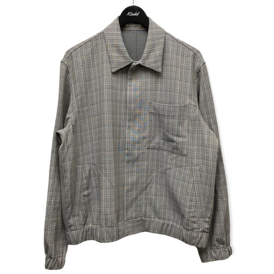 値下げ】AURALEE 20SS「HARD TWIST WOOL DOUBLE FACE CHECK BLOUZON 