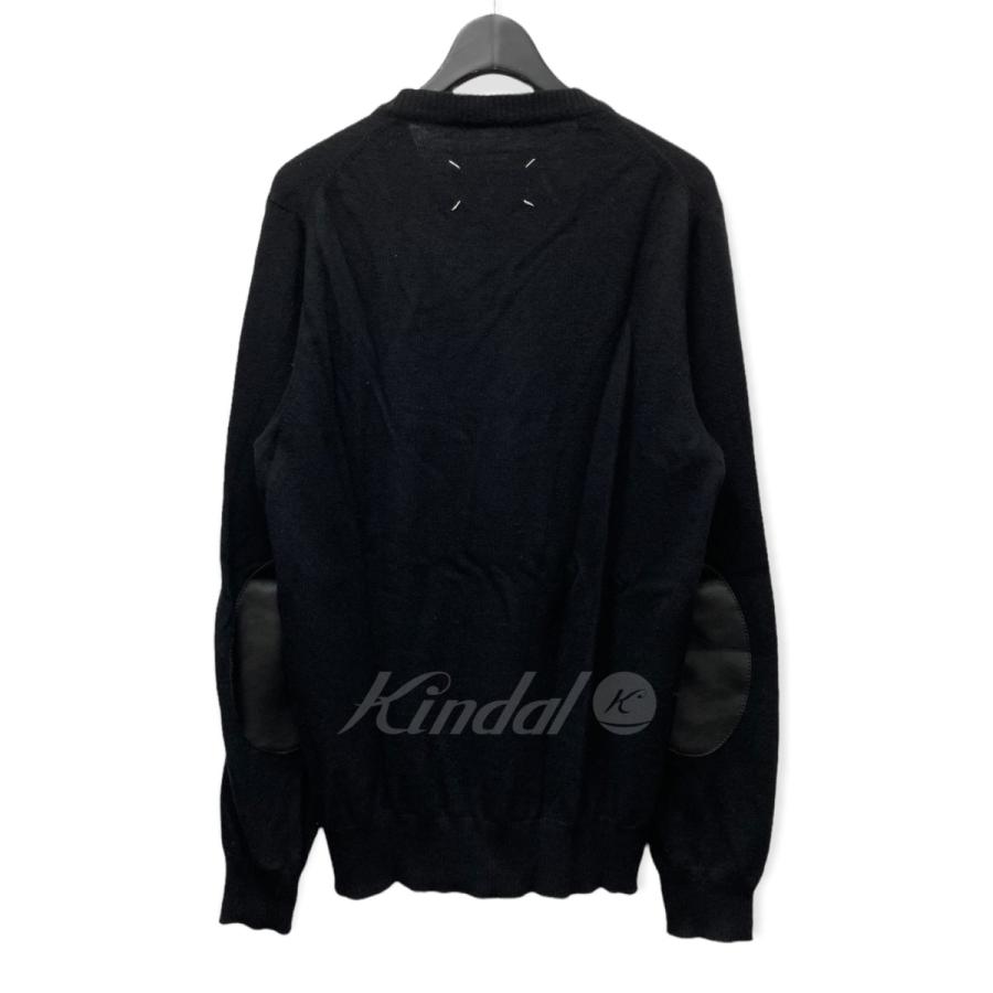Maison Margiela エルボーパッチカーディガン ブラック L MAISON MARGIELA CARDIGAN/ メゾンマルジェラ エルボーパッチ