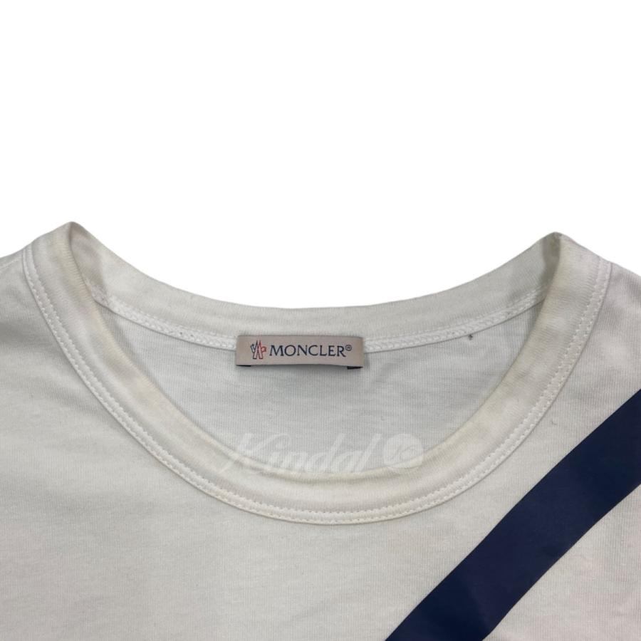 MONCLER MAGLIA T-SHIRT/Tシャツ/M/コットン/ホワイト MONCLER◇MAGLIA T-SHIRT/M/コットン/WHT/プリント/E20918048450