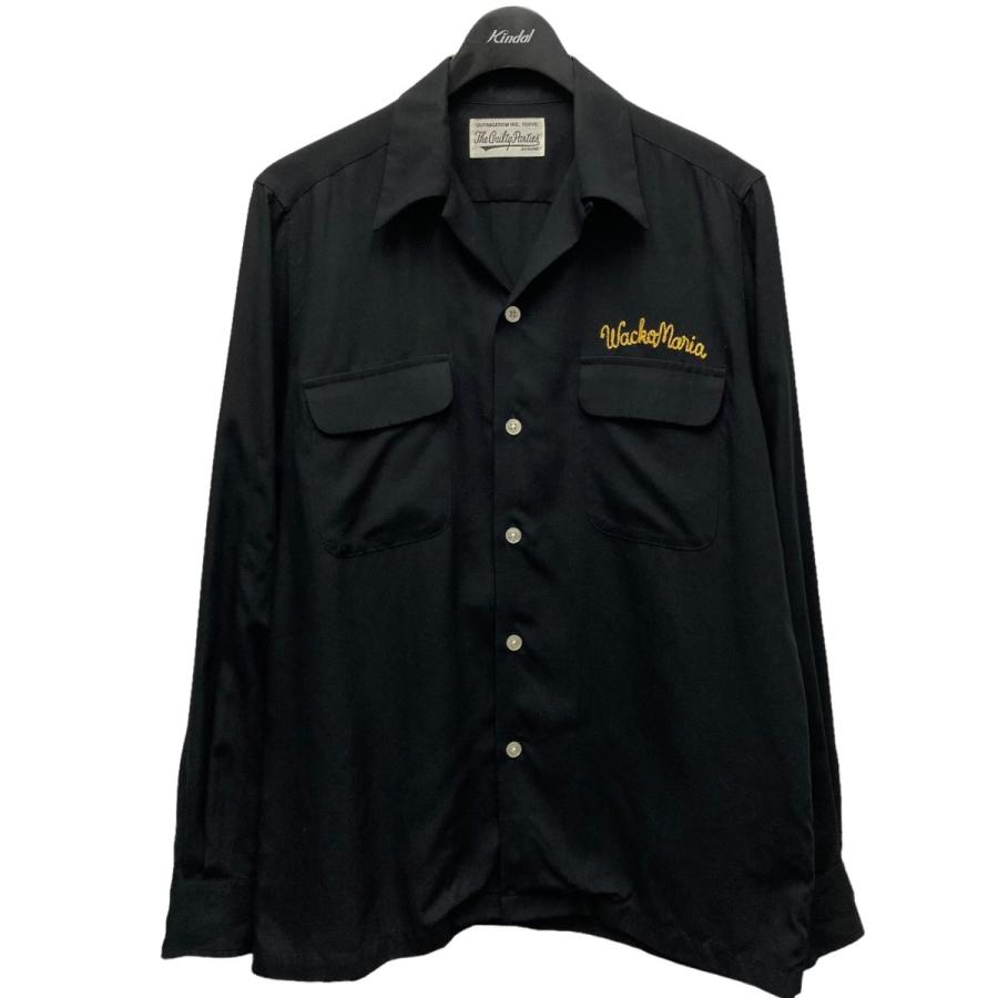 WACKOMARIA 50s SHIRT オープンカラーシャツ シルク麻 刺繍黒 WACKOMARIA 50s SHIRT オープンカラーシャツ シルク麻 刺繍黒