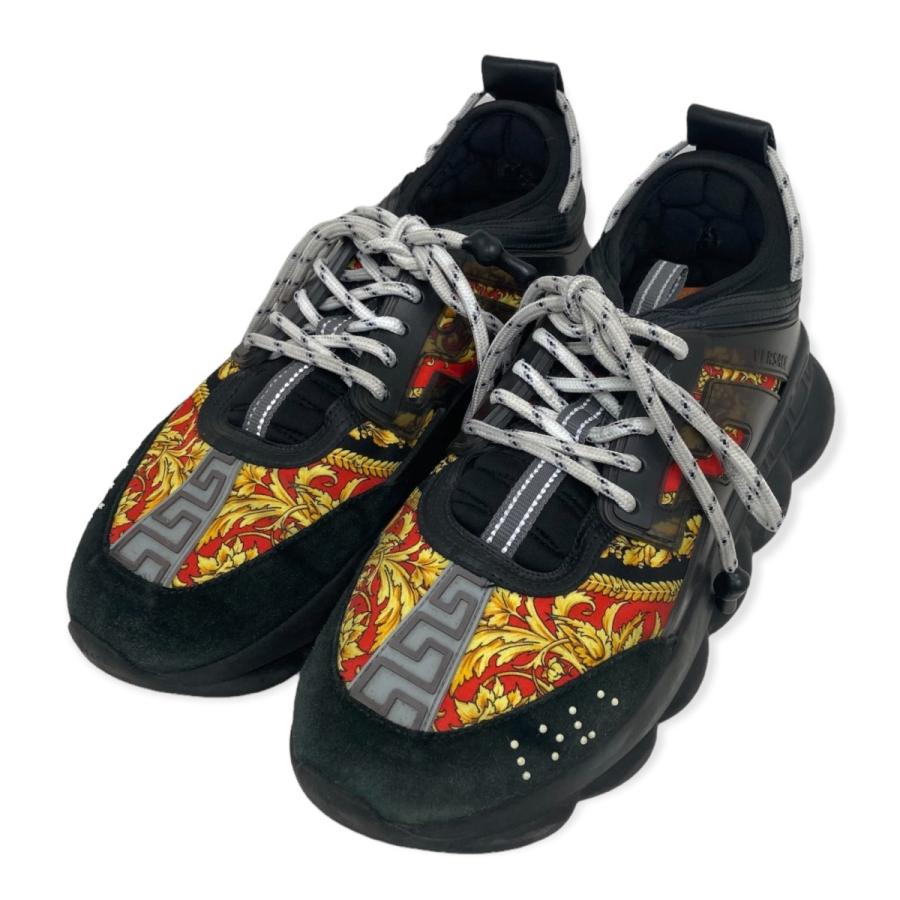 値下げ】VERSACE チェーンリアクションスニーカー ブラック サイズ：42  