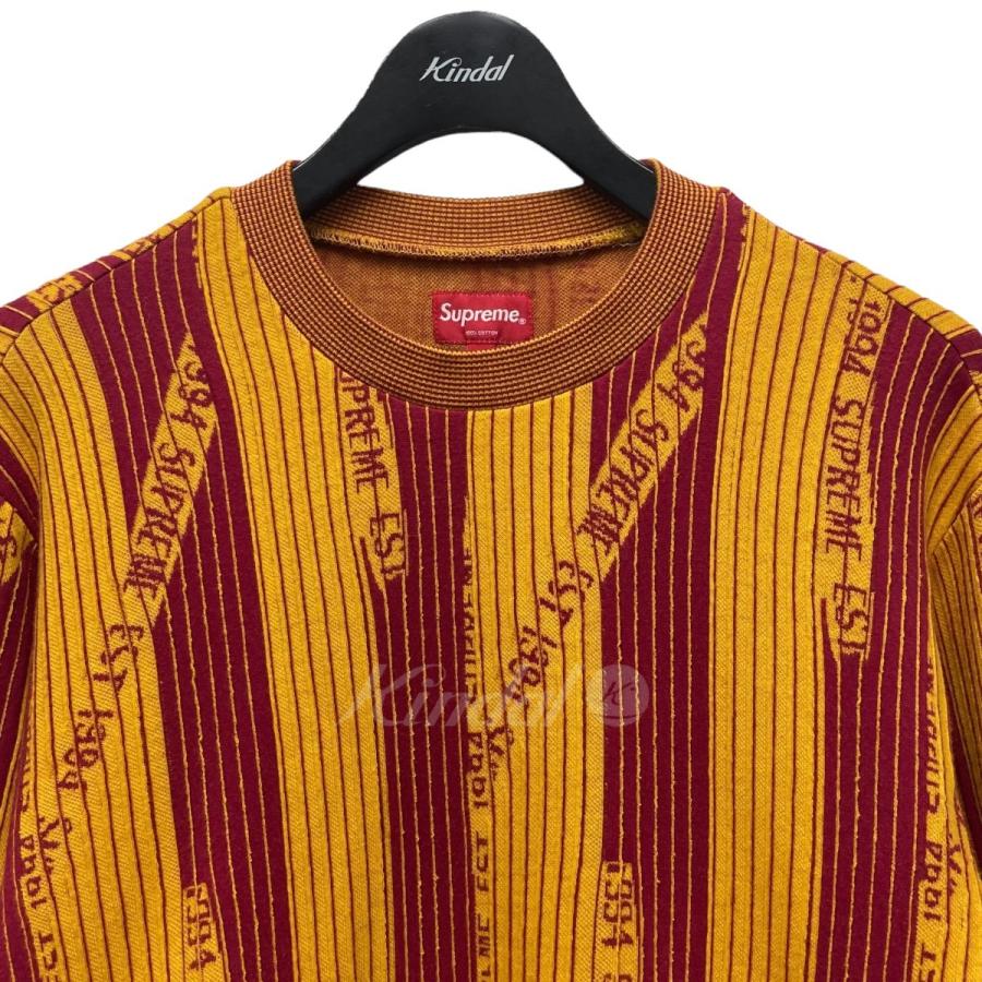 Supreme 【値下げ】SUPREME 20AW「Textured Stripe Crewneck」総柄 