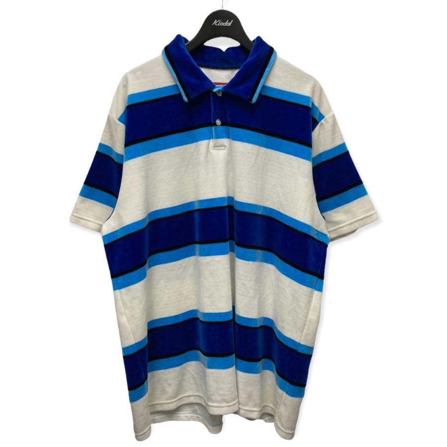 トップス Supreme Stripe Velour Polo 21ss XL Supreme Stripe Velour Polo (SS21) - $110
