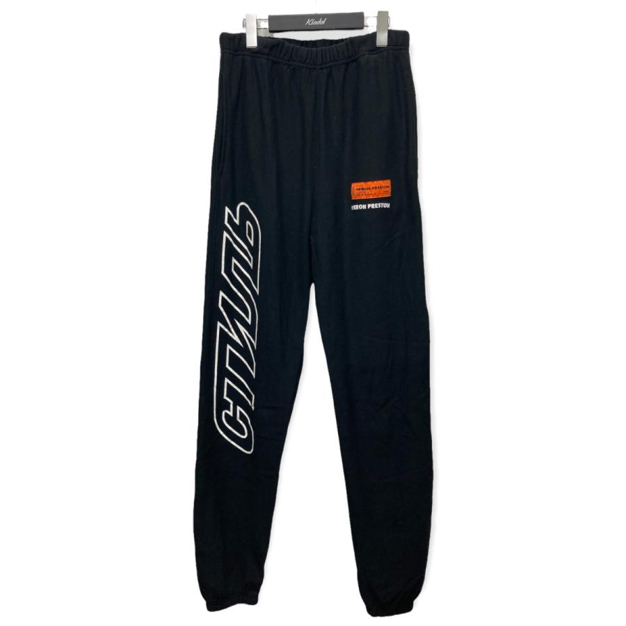 ヘロンプレストン HERON PRESTON ロゴプリントスウェトパンツ ブラック
