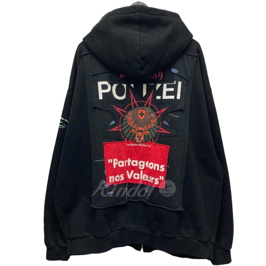 VETEMENTS ヴェトモン ハードコアパッチパーカー VETEMENTS パッチディテール パーカー | ブラック | FARFETCH JP