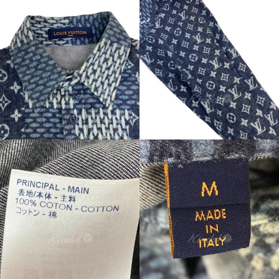 LOUIS VUITTON×NIGO 20AW ウェーブジャイアントダミエフランネルシャツ 