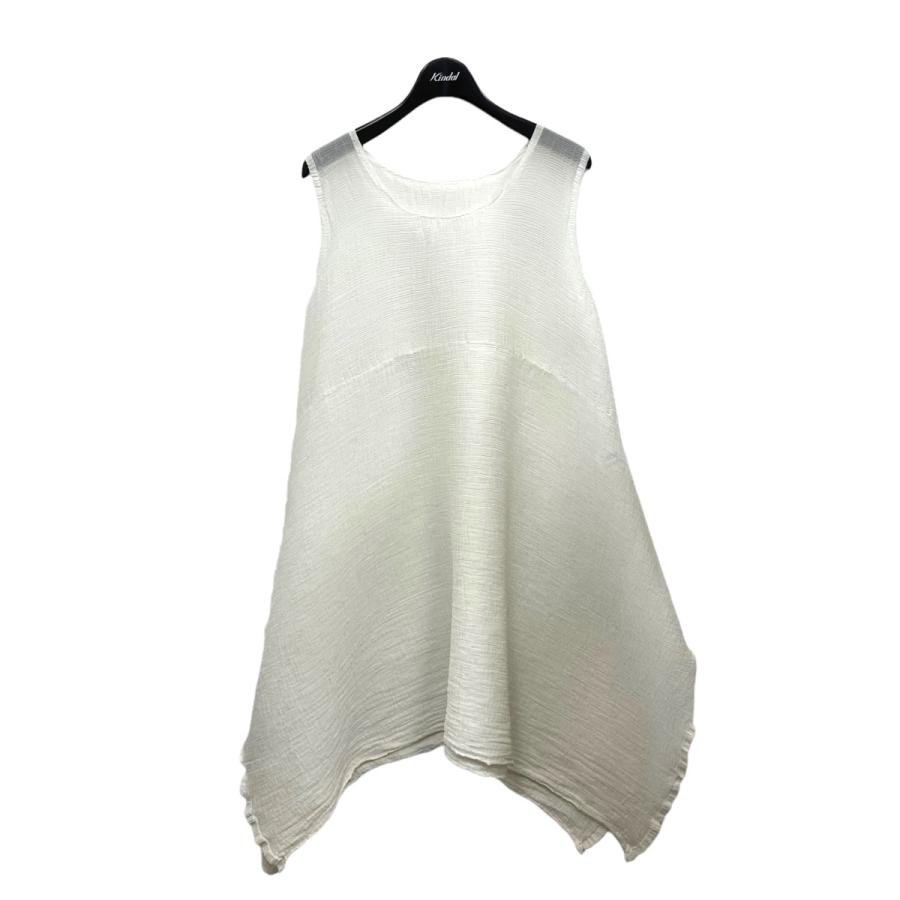 issey miyake ミーバイイッセイミヤケノースリーブカットソー シワ ISSEY MIYAKE ノースリーブメッシュカットソー - メルカリ