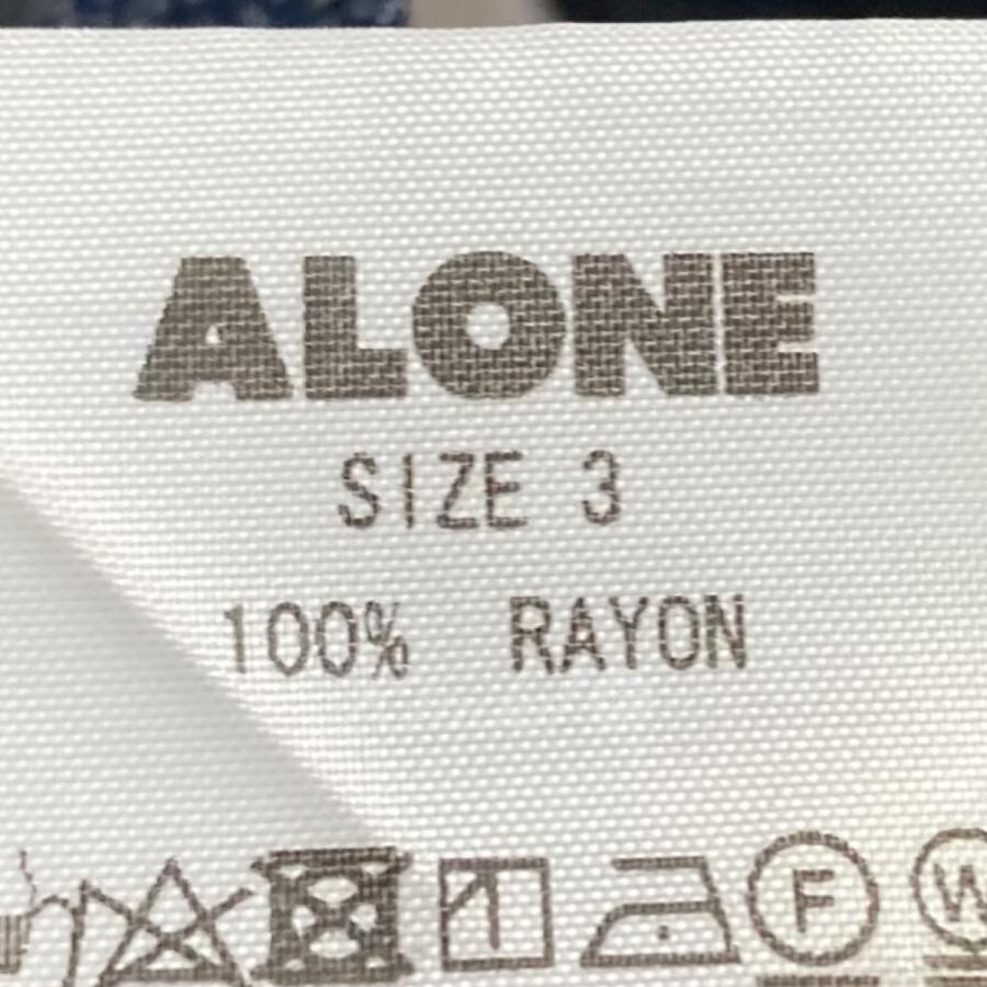 値下げ】ALONE レーヨンチェックシャツ ブルー×ホワイト サイズ