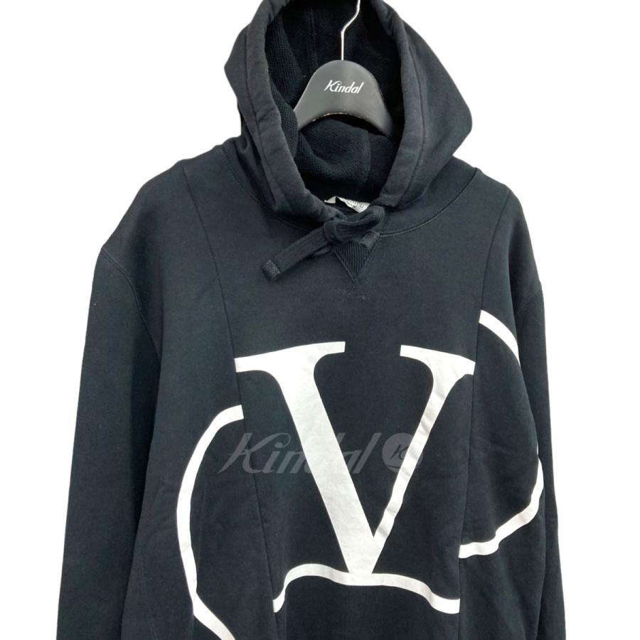 値下げ】VALENTINO アシンメトリーロゴパーカー ブラック サイズ：XS 