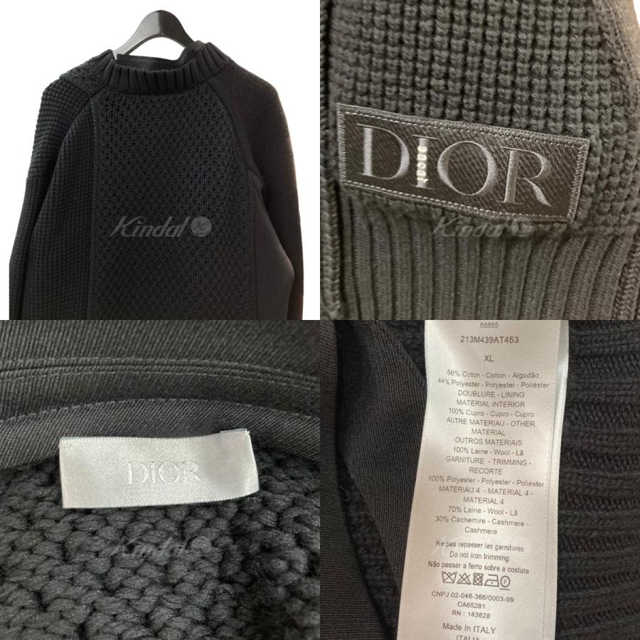 値下げ】Dior×Sacai ニットジャケット ブラック サイズ:XL 値下げ】Dior×Sacai ニットジャケット ブラック サイズ:XL