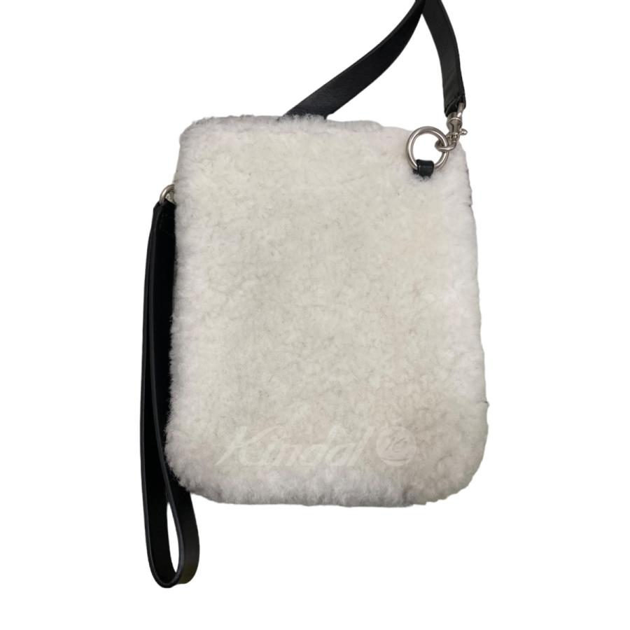 JIL SANDER メリノウールファーポーチ ホワイト サイズ：- (EC