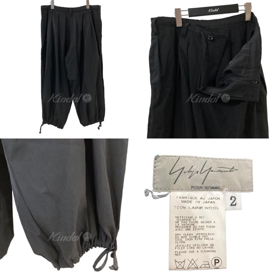 ふるさと割 YOHJI YAMAMOTO pour homme バルーンパンツ ブラック