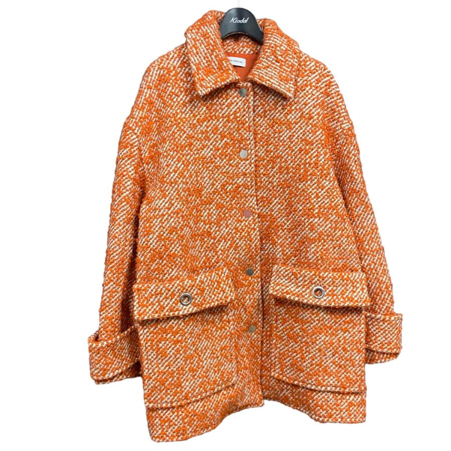 MAISON SPECIAL 【値下げ】MAISON ルーブツイードブルゾン オレンジ  