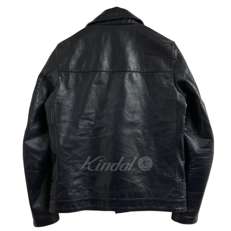 アンダーカバー UNDERCOVER 17AW ダブルレザージャケット ネイビー