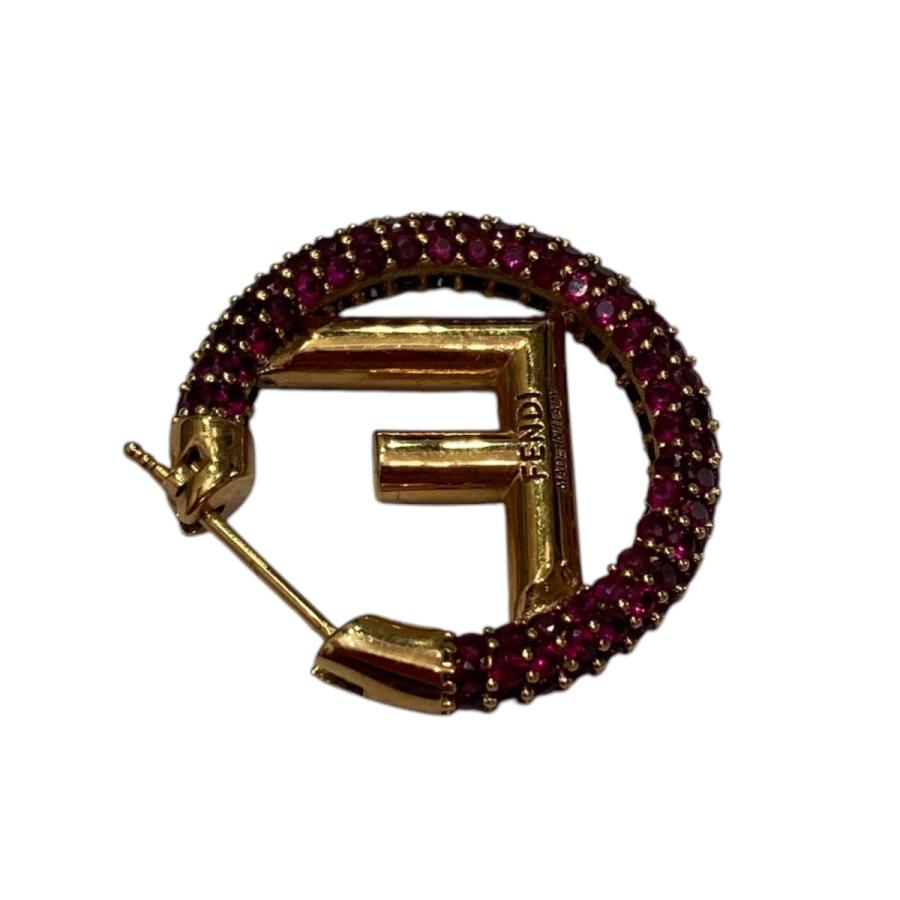 FENDI（フェンディ） 【値下げ】FENDI クリスタルロゴピアスエフイズ