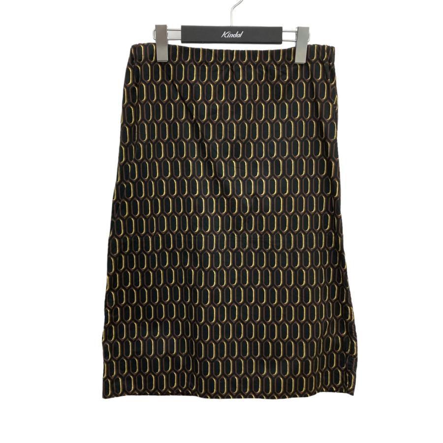 マルニ MARNI 総柄ショート丈タイトスカート GOMAL81A00TCT35 ブラック  