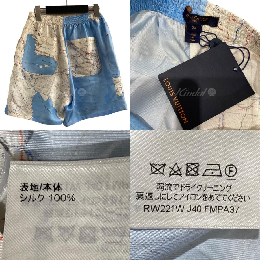 LOUIS VUITTON ルイヴィトン 22SS マッププリントモノグラムシルク 