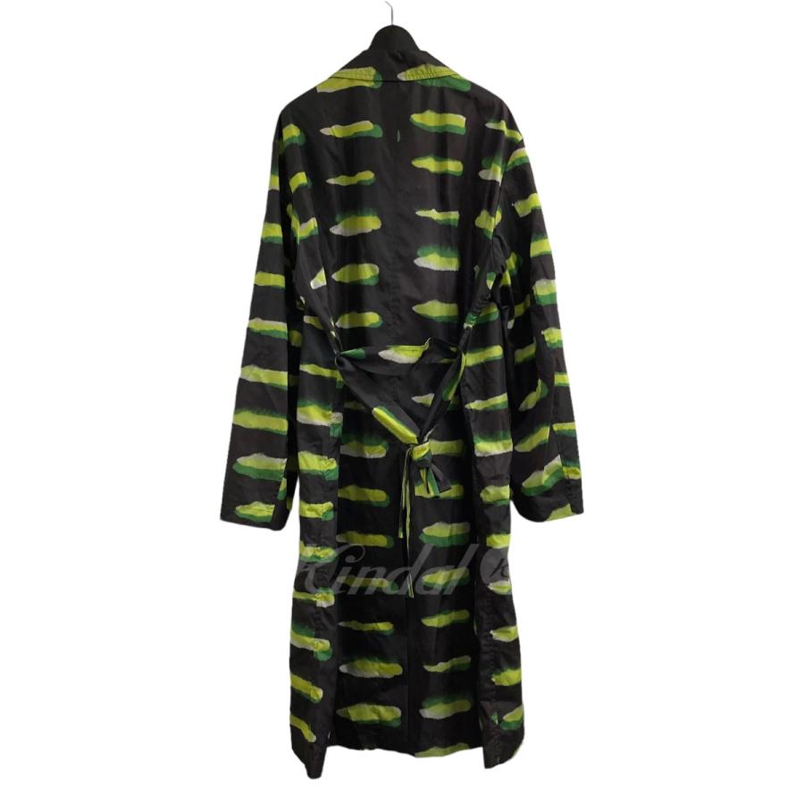 値下げ】DRIES VAN NOTEN×LenLye 総柄ナイロンコート ブラック
