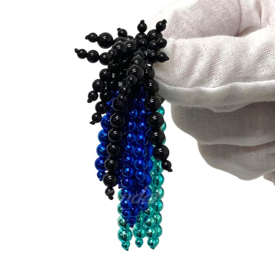 値下げ】TOGA PULLA ビーズイヤリング ブルー×ブラック (渋谷神南店  